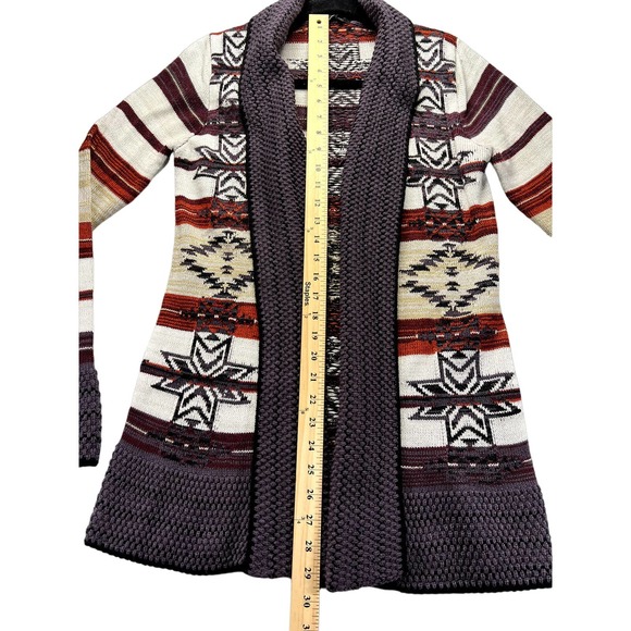 BCBG MAXAZARIA Acrylic womans long sleeve open shrug multicolored size medium - Picture 7 of 8